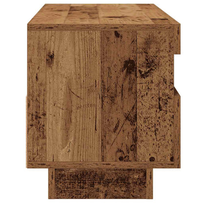 TV-Schrank mit LED-Leuchten Altholz-Optik 100x35x40 cm