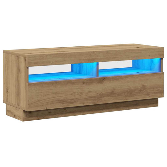 TV-Schrank mit LED-Leuchten Artisan-Eiche 100x35x40 cm