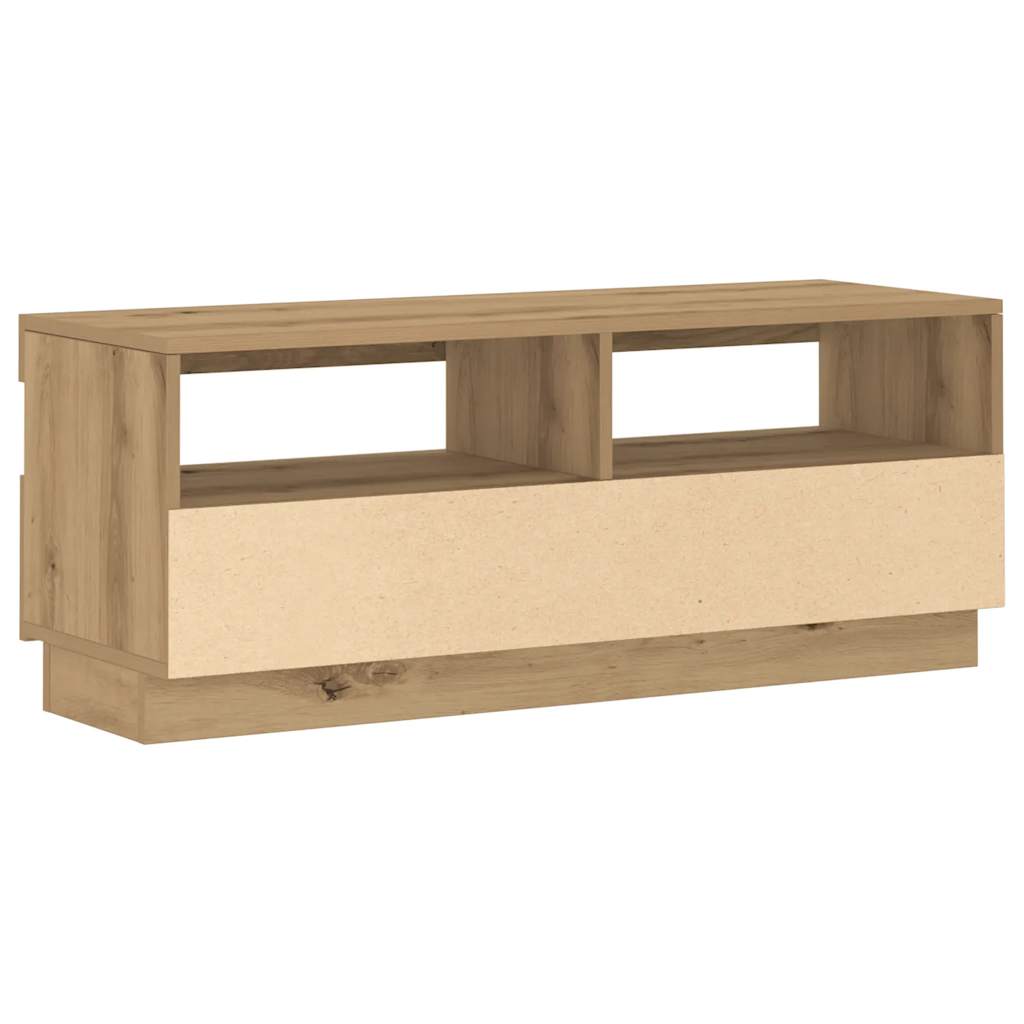 TV-Schrank mit LED-Leuchten Artisan-Eiche 100x35x40 cm