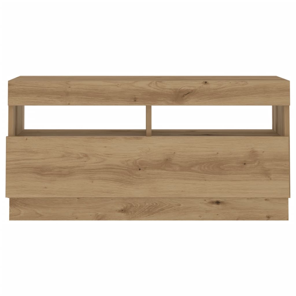 TV-Schrank mit LED-Leuchten Artisan-Eiche 80x35x40 cm