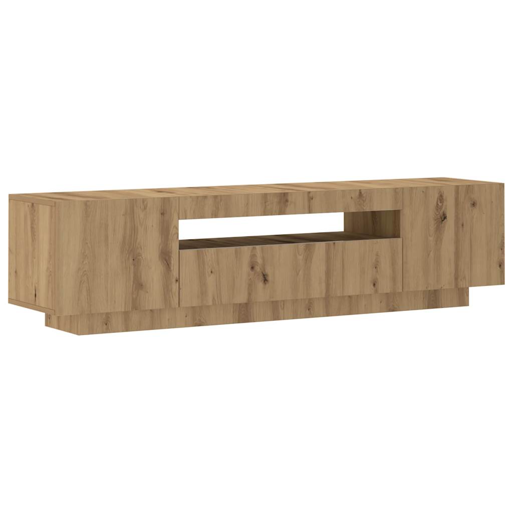 TV-Schrank mit LED-Leuchten Artisan-Eiche 160x35x40 cm