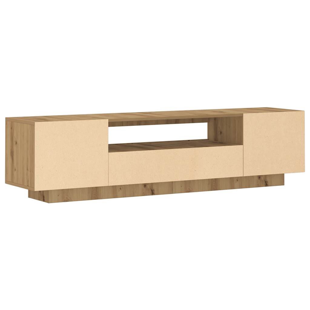 TV-Schrank mit LED-Leuchten Artisan-Eiche 160x35x40 cm