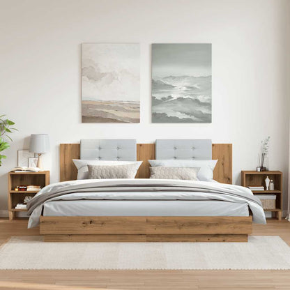 Nachttische 2 Stk. Artisan-Eiche 40x30x50 cm Holzwerkstoff