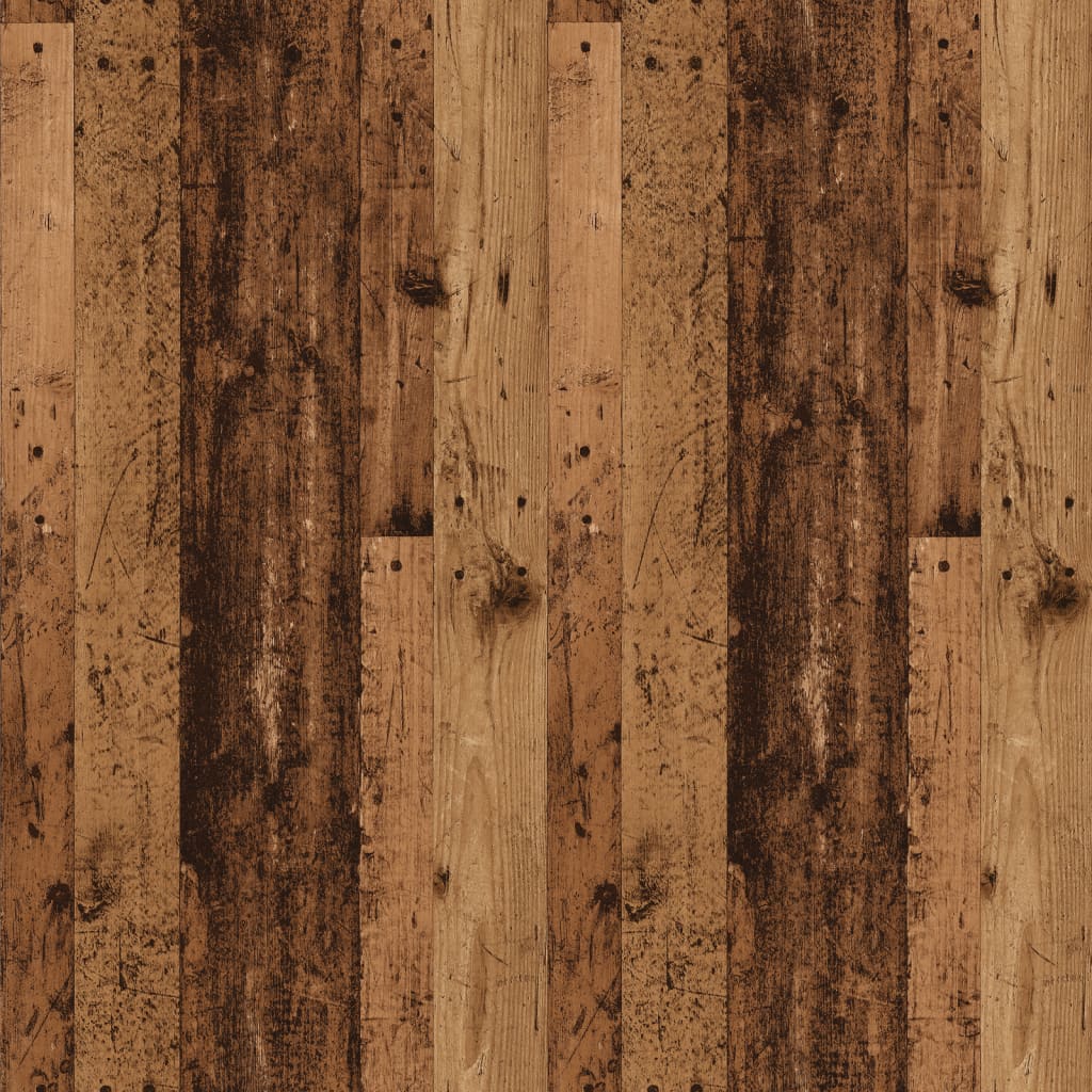 Nachttisch mit Metallbeinen Altholz-Optik 40x35x69 cm