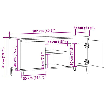 TV-Schrank Artisan-Eiche 102x35x50 cm Holzwerkstoff