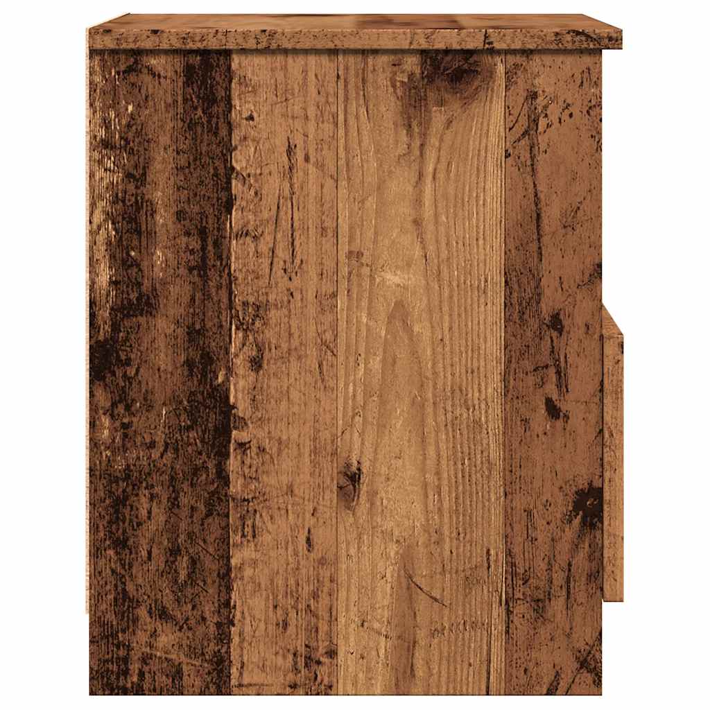 Nachttische 2 Stk. Altholz-Optik 40x40x50 cm Holzwerkstoff