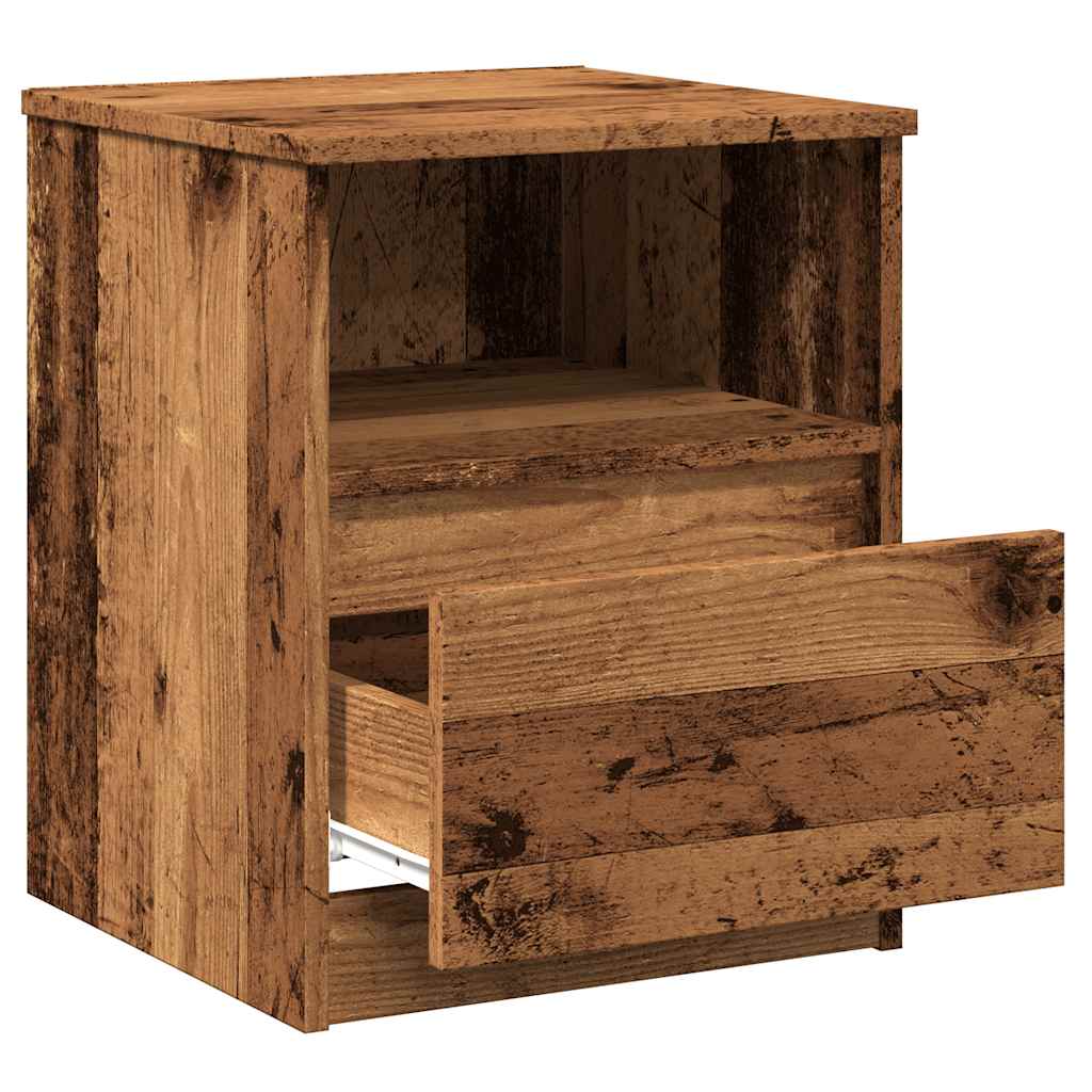 Nachttische 2 Stk. Altholz-Optik 40x40x50 cm Holzwerkstoff