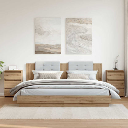 Nachttische 2 Stk. Artisan-Eiche 40x35x62,5 cm Holzwerkstoff