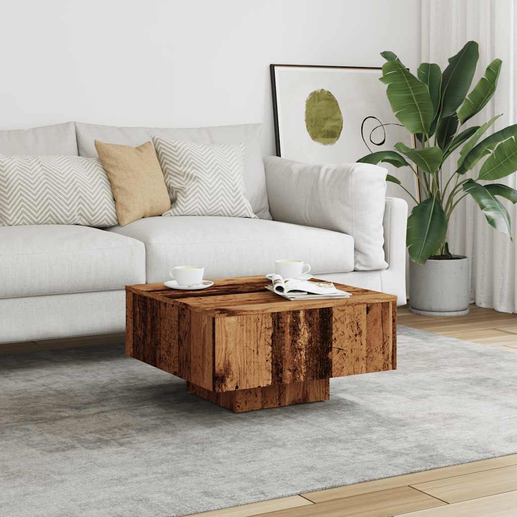 Couchtisch Altholz-Optik 60x60x31,5 cm Holzwerkstoff