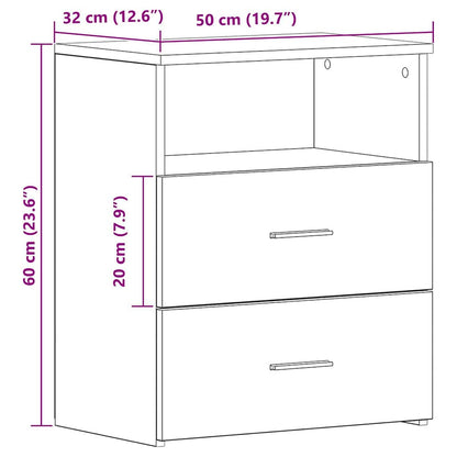 Nachttisch Artisan-Eiche 50x32x60 cm Holzwerkstoff