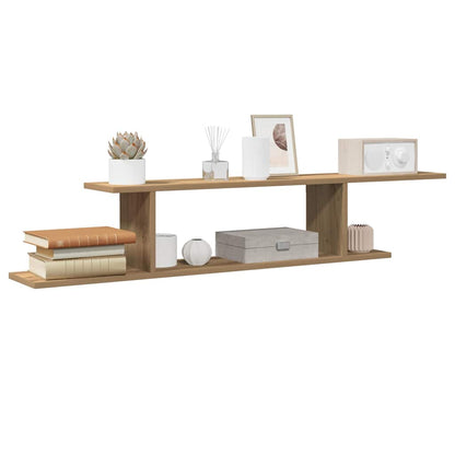 TV-Wandregal Artisan-Eiche 125x18x23 cm Holzwerkstoff