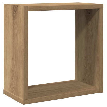 Würfel-Wandregale 2 Stk. Artisan-Eiche 30x15x30 Holzwerkstoff