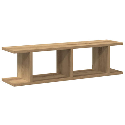 Wandregale 2 Stk. Artisan-Eiche 75x18x20 cm Holzwerkstoff