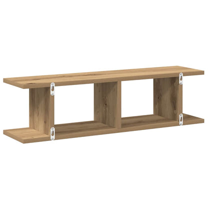 Wandregale 2 Stk. Artisan-Eiche 75x18x20 cm Holzwerkstoff