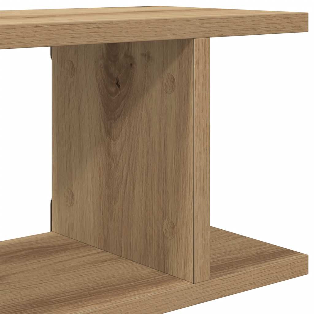 Wandregale 2 Stk. Artisan-Eiche 75x18x20 cm Holzwerkstoff
