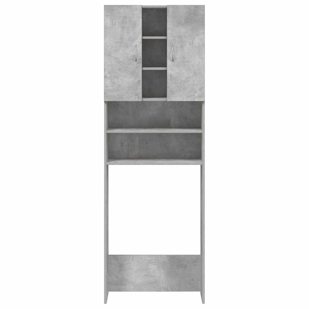 Waschmaschinenschrank Betongrau 64x25,5x190 cm