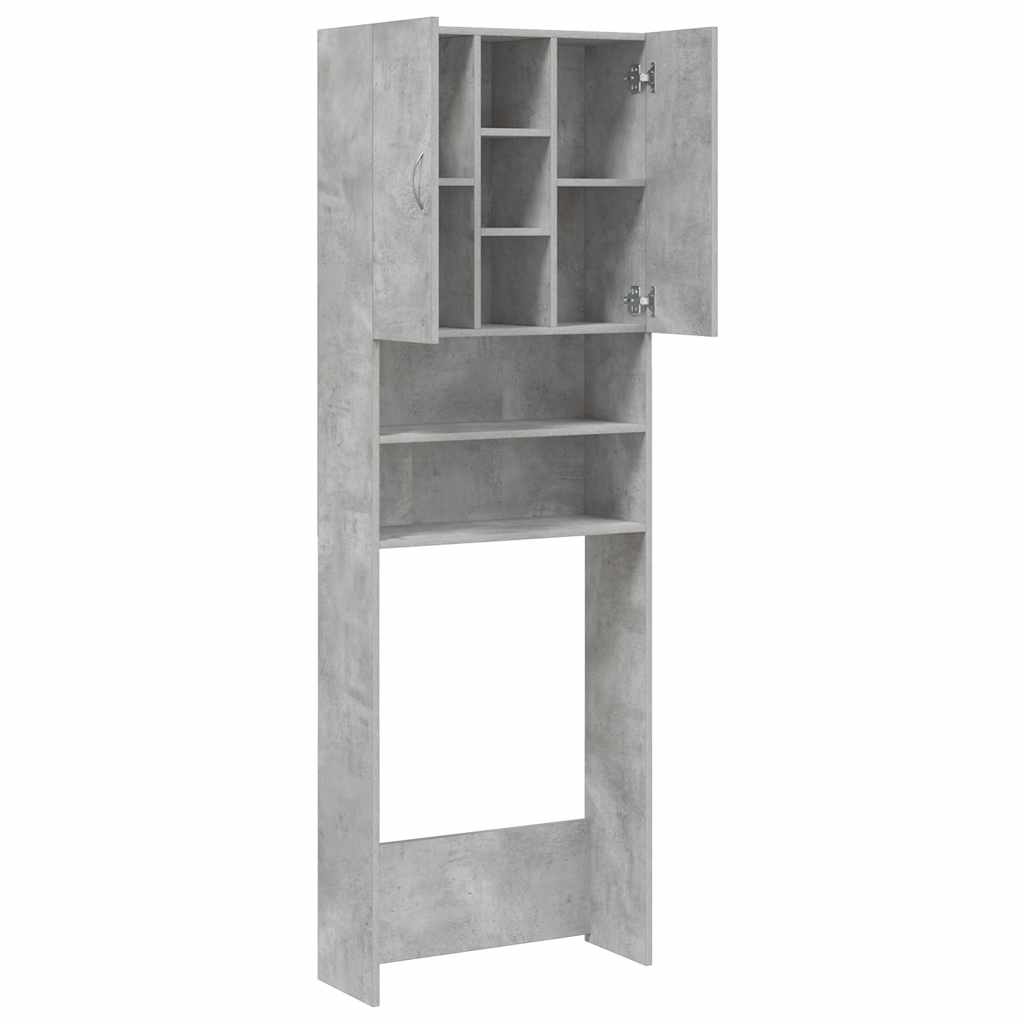 Waschmaschinenschrank Betongrau 64x25,5x190 cm