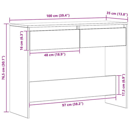 Konsolentisch Artisan-Eiche 100x35x76,5 cm Holzwerkstoff