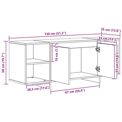 TV-Schrank Artisan-Eiche 130x35x50 cm Holzwerkstoff
