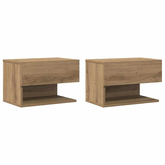 Wand-Nachttische 2 Stk. Artisan-Eiche