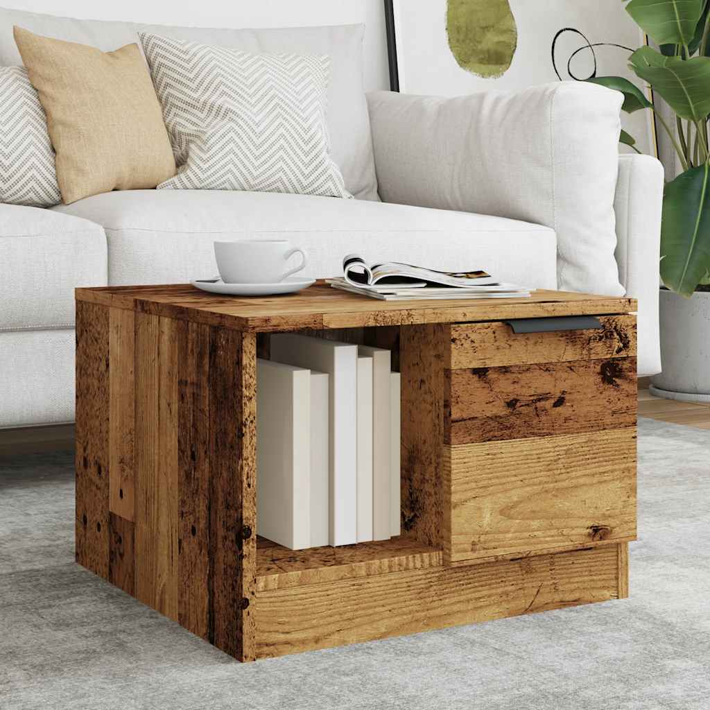 Couchtisch Altholz-Optik 50x50x36 cm Holzwerkstoff