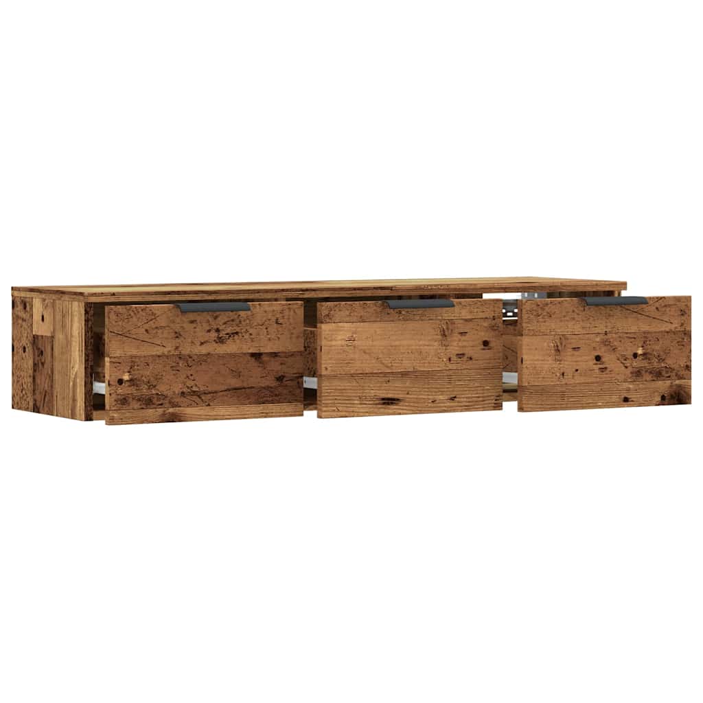 Wandschrank Altholz-Optik 102x30x20 cm Holzwerkstoff