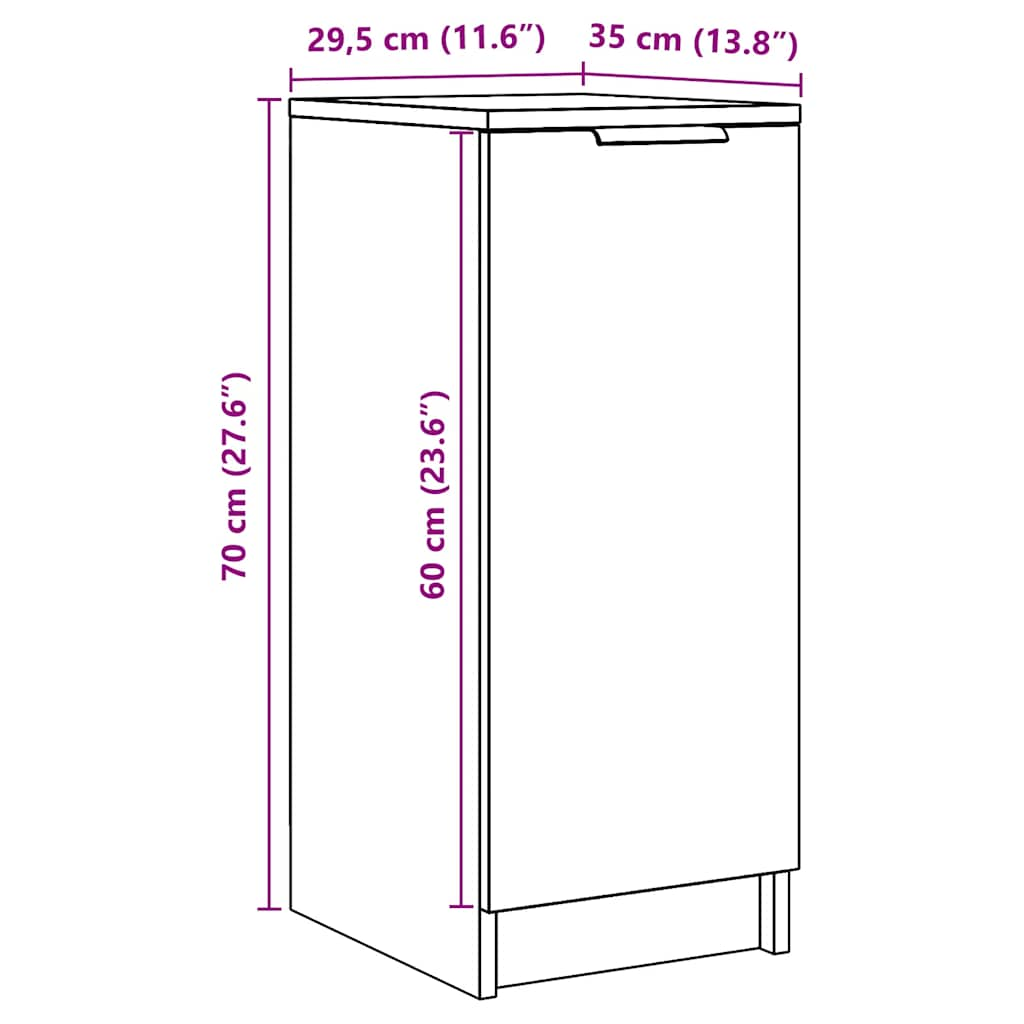 Schuhschrank Altholz-Optik 30x35x70 cm Holzwerkstoff