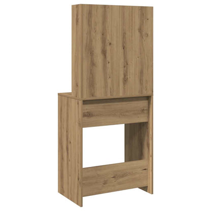 Schminktisch mit LED-Leuchten Artisan-Eiche 60x40x140 cm