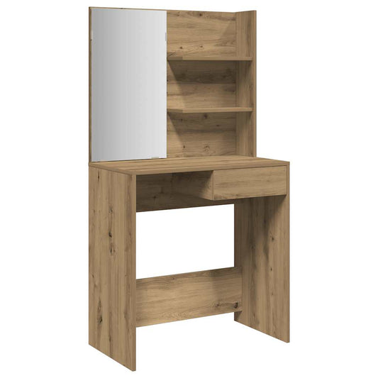Schminktisch mit Spiegel Artisan-Eiche 74,5x40x141 cm