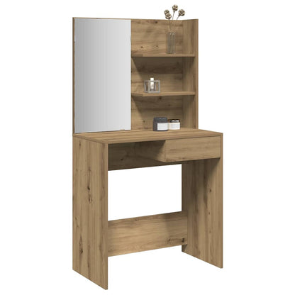 Schminktisch mit Spiegel Artisan-Eiche 74,5x40x141 cm