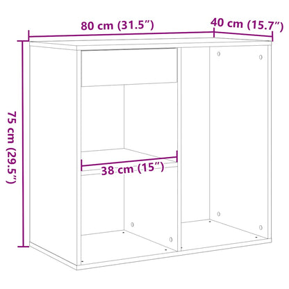 Kosmetikschrank Altholz-Optik 80x40x75 cm Holzwerkstoff