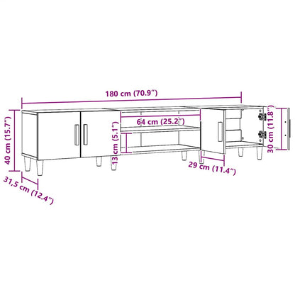 TV-Schrank Artisan-Eiche 180x31,5x40 cm Holzwerkstoff