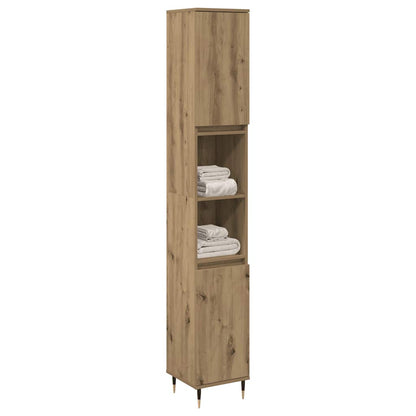 Badschrank Artisan-Eiche 30x30x190 cm Holzwerkstoff