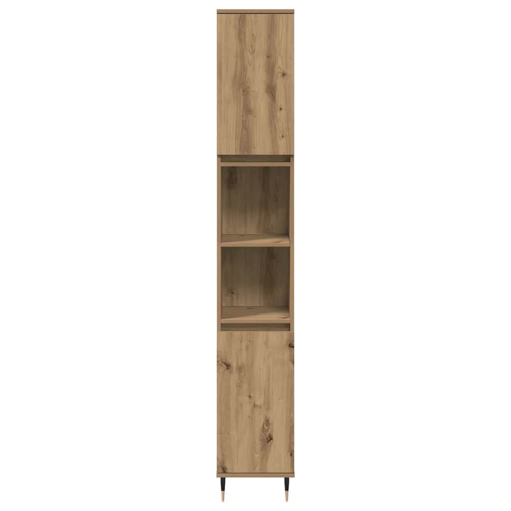 Badschrank Artisan-Eiche 30x30x190 cm Holzwerkstoff