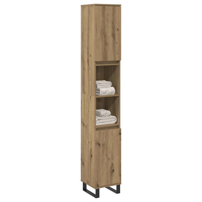 Badschrank Artisan-Eiche 30x30x100 cm Holzwerkstoff