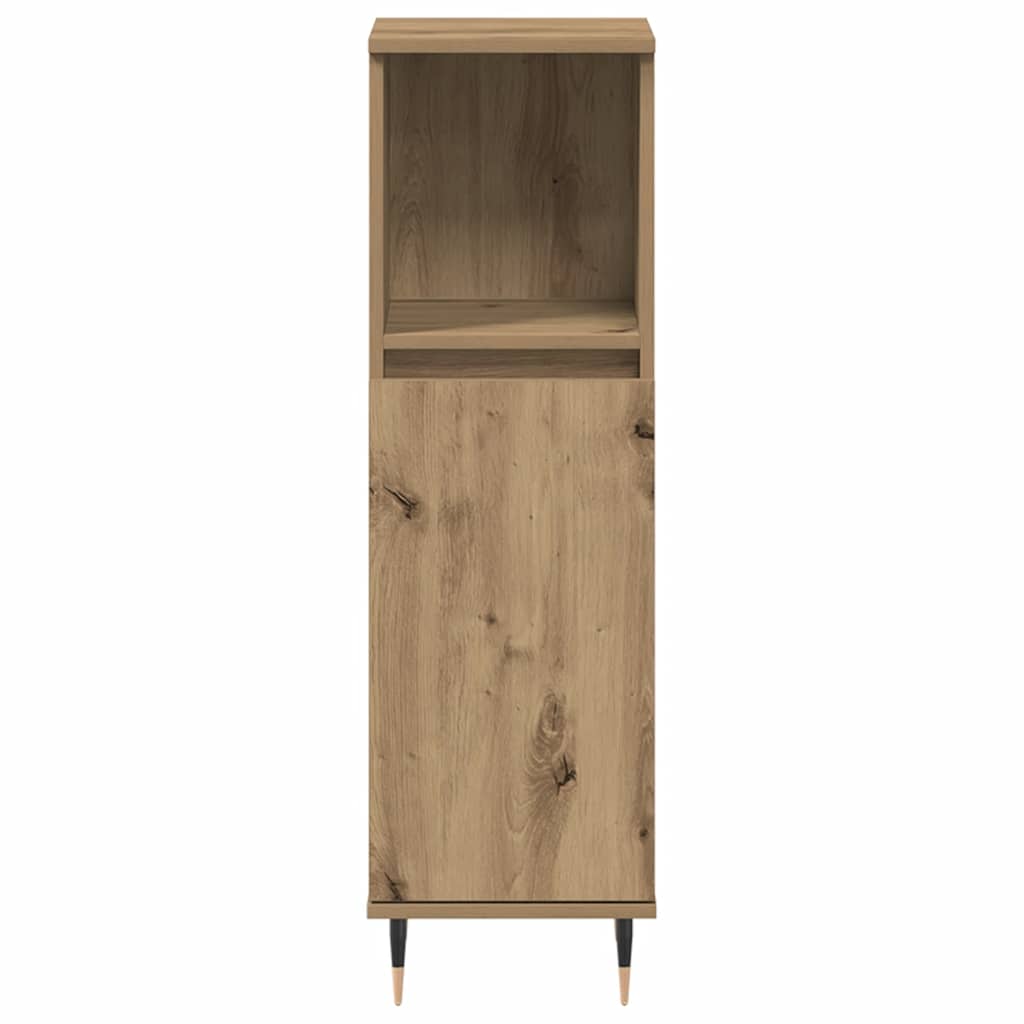 Badschrank Artisan-Eiche 30x30x100 cm Holzwerkstoff