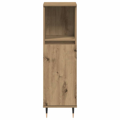Badschrank Artisan-Eiche 30x30x100 cm Holzwerkstoff