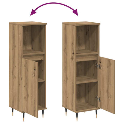 Badschrank Artisan-Eiche 30x30x100 cm Holzwerkstoff
