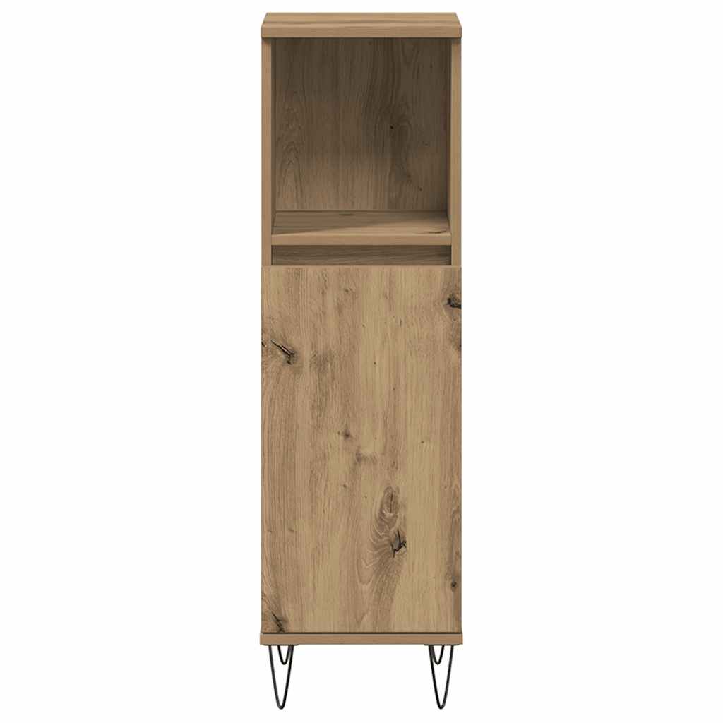 Badschrank Artisan-Eiche 30x30x100 cm Holzwerkstoff