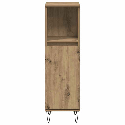 Badschrank Artisan-Eiche 30x30x100 cm Holzwerkstoff