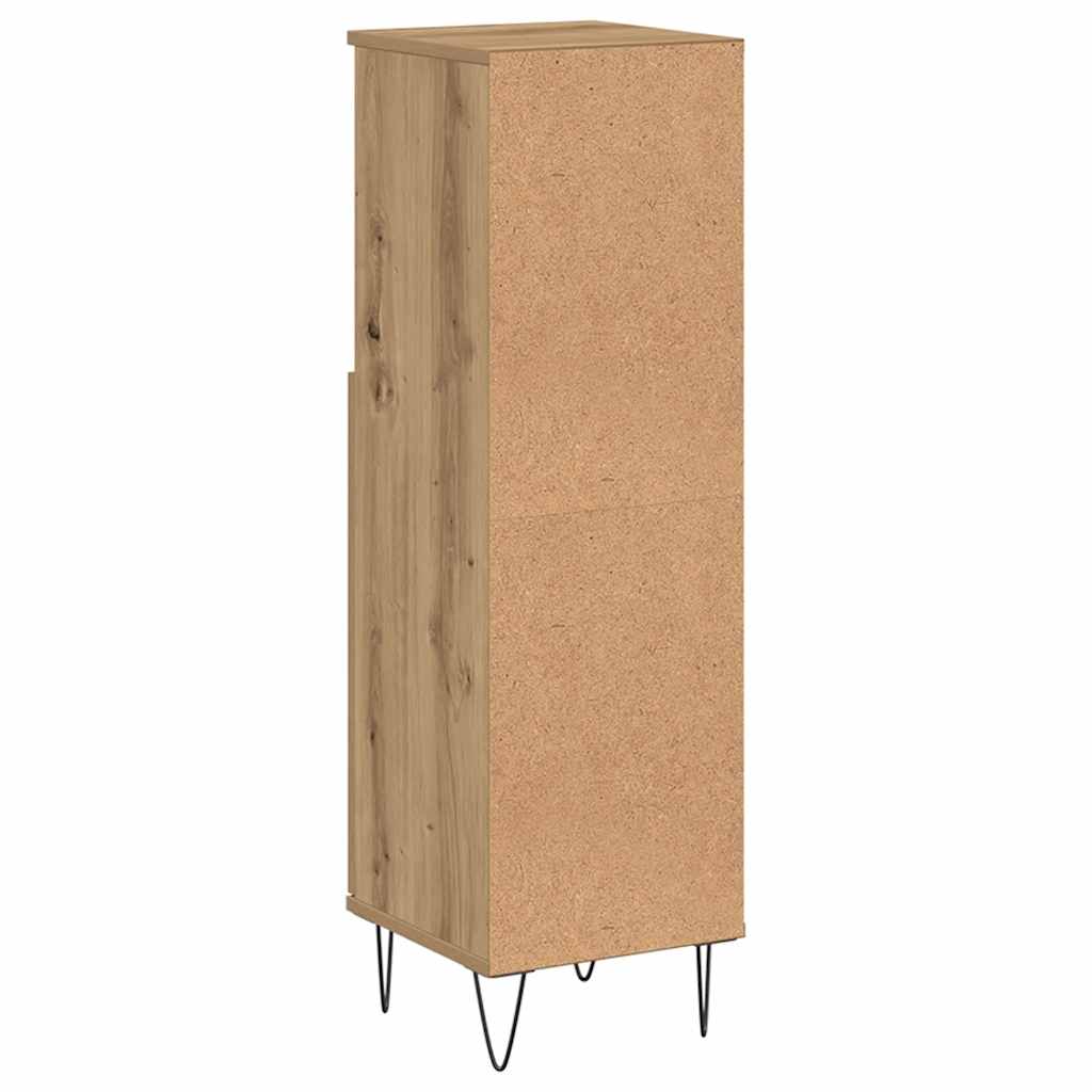 Badschrank Artisan-Eiche 30x30x100 cm Holzwerkstoff