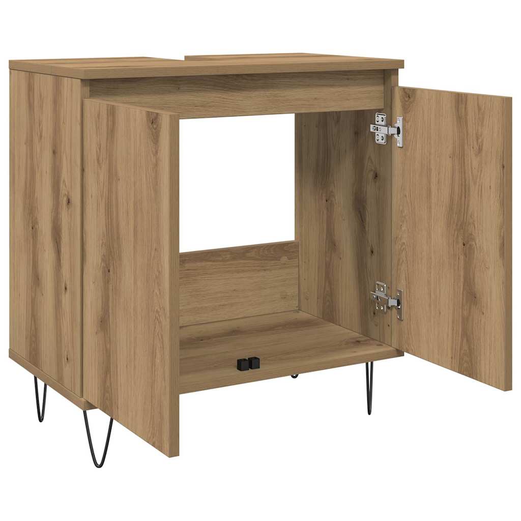 Badschrank Artisan-Eiche 58x33x60 cm Holzwerkstoff