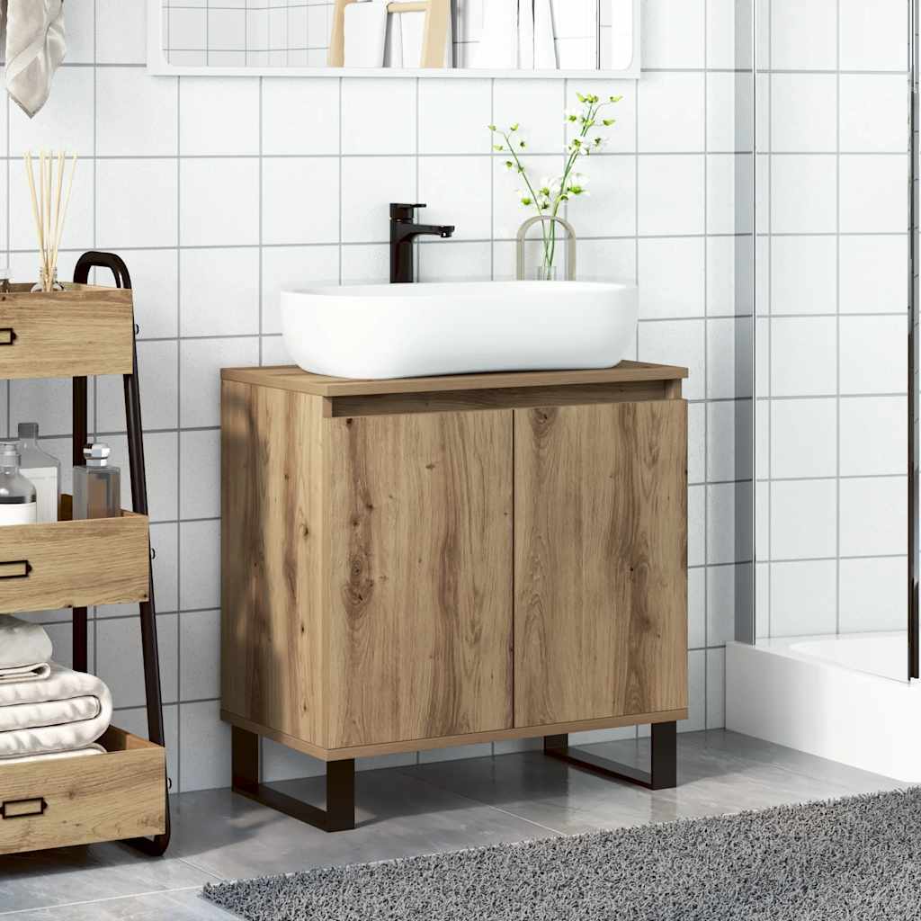 Badschrank Artisan-Eiche 58x33x60 cm Holzwerkstoff
