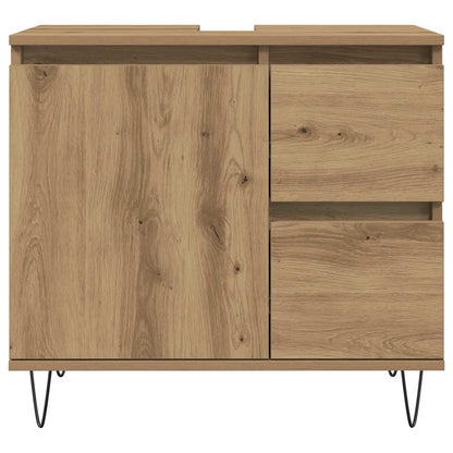 Waschbeckenunterschrank Artisan-Eiche 65x33x60 cm Holzwerkstoff