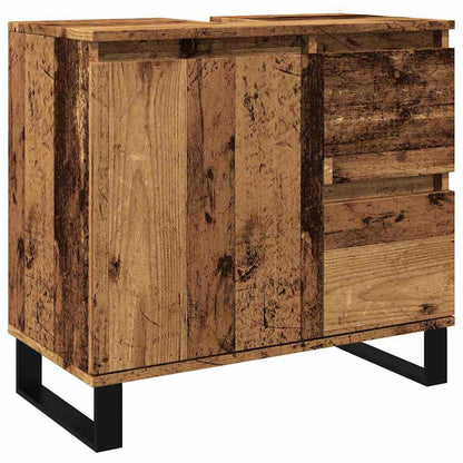 Waschbeckenunterschrank Altholz-Optik 65x33x60 cm Holzwerkstoff
