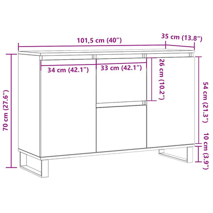 Sideboard Altholz-Optik 101,5x35x70 cm Holzwerkstoff