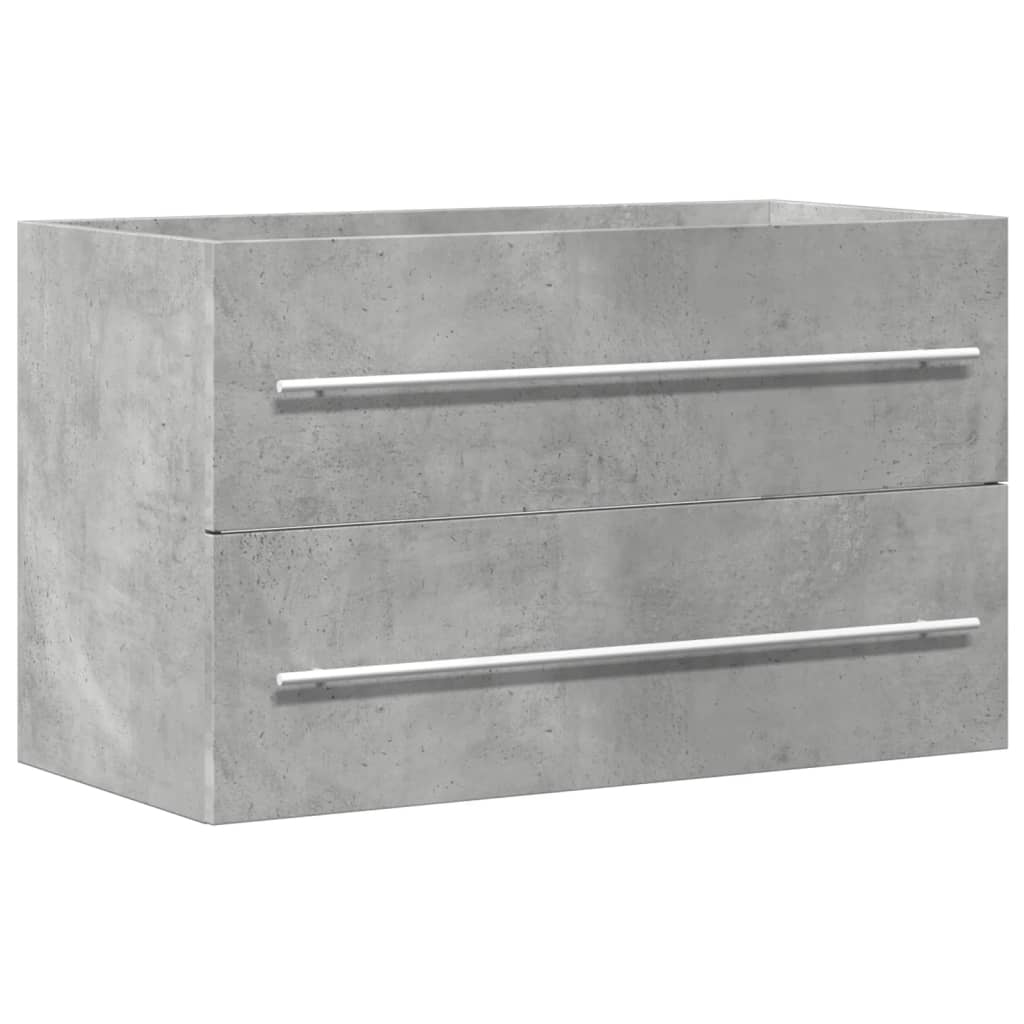 Waschbeckenunterschrank Beton Grau 80x38,5x48 cm