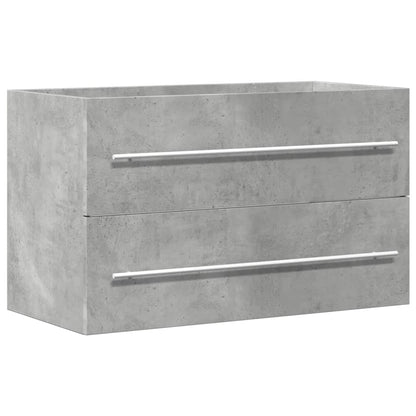 Waschbeckenunterschrank Beton Grau 80x38,5x48 cm