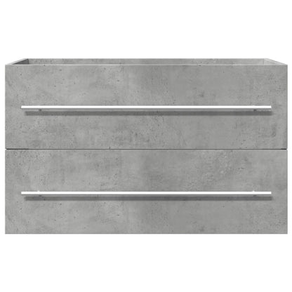 Waschbeckenunterschrank Beton Grau 80x38,5x48 cm