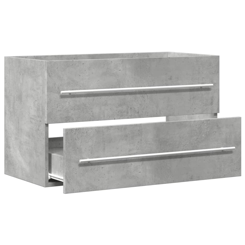 Waschbeckenunterschrank Beton Grau 80x38,5x48 cm